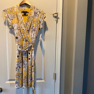 Liz Claiborne Yellow Flowery Dress